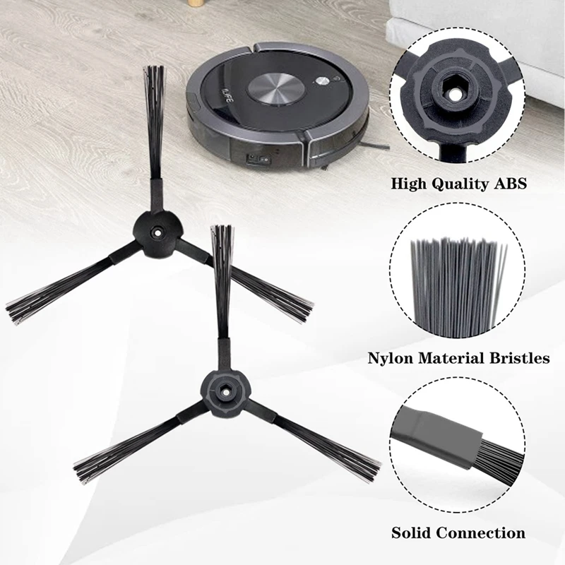 10 قطعة فرشاة جانبية كنس بديلة لـ ILIFE V3 V3S A4 A4S Pro V5 V5S Pro جهاز آلي لتنظيف الأتربة
