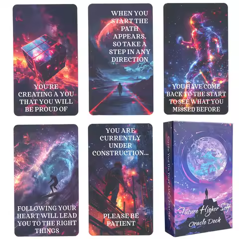 Future Fligher Self Oracle Cards English Version Tarot Deck in Box Fortune Telling Toys Prophecy Divination