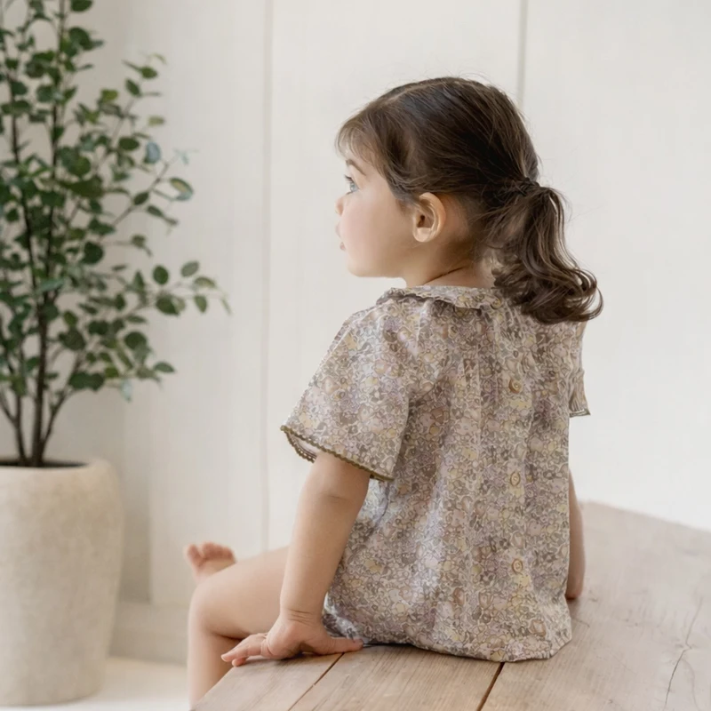 Ali layette SS26 bloomed collection two-piece set for baby girls cutest outfit for summer