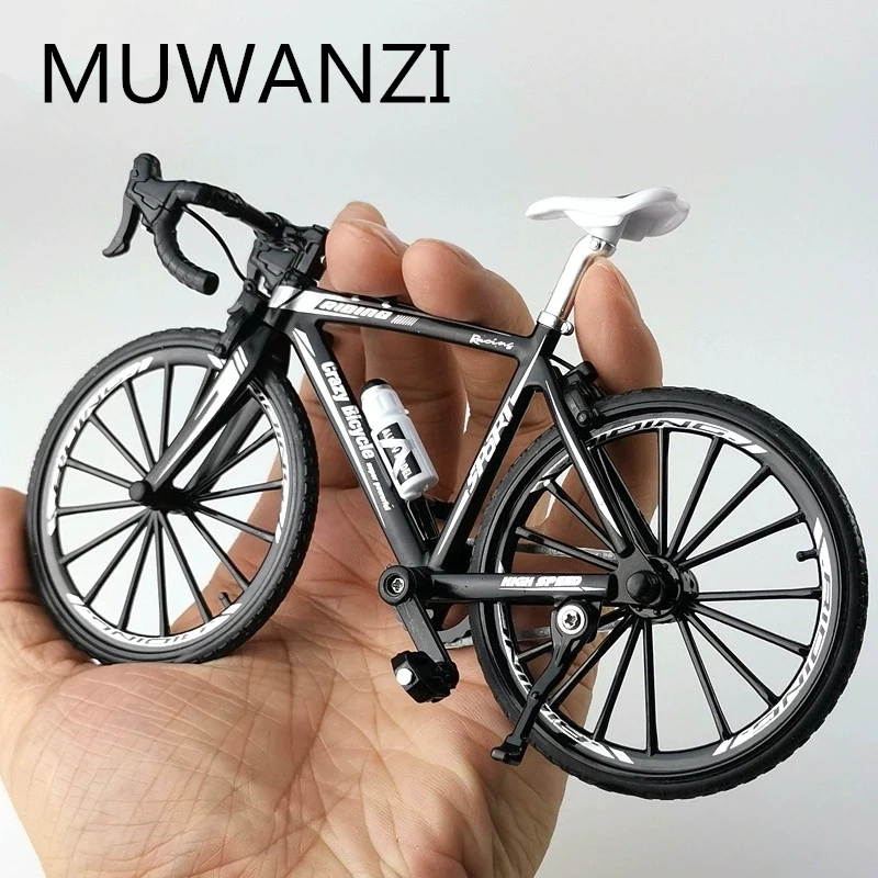 1:10 Mini Model Alloy Bicycle toy Finger Mountain bike Pocket Diecast simulation Metal Racing Funny Collection Toys for children