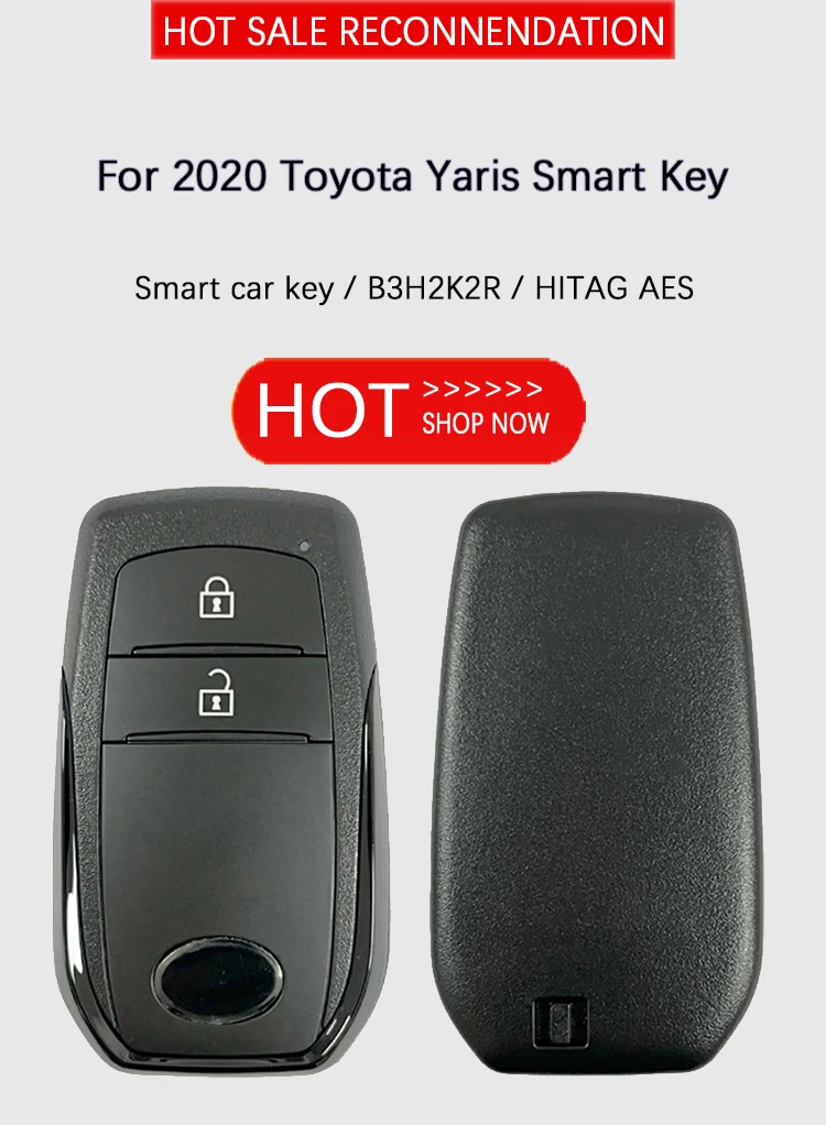 CN007212 Aftermarket 2 Button Smart Remote Key Fob 433.58/434.42MHZ 4A Chip NCF29A1M FCC B3H2K2R For Toyota Yaris 2020