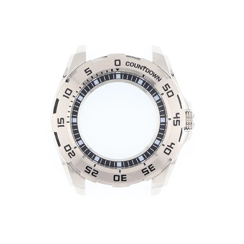 44mm Men's Mechanical Stainless Steel Watch Case Hardlex Glass Fit NH35 NH36 Automatic Movement Seiko Mod Monster Watch Parts