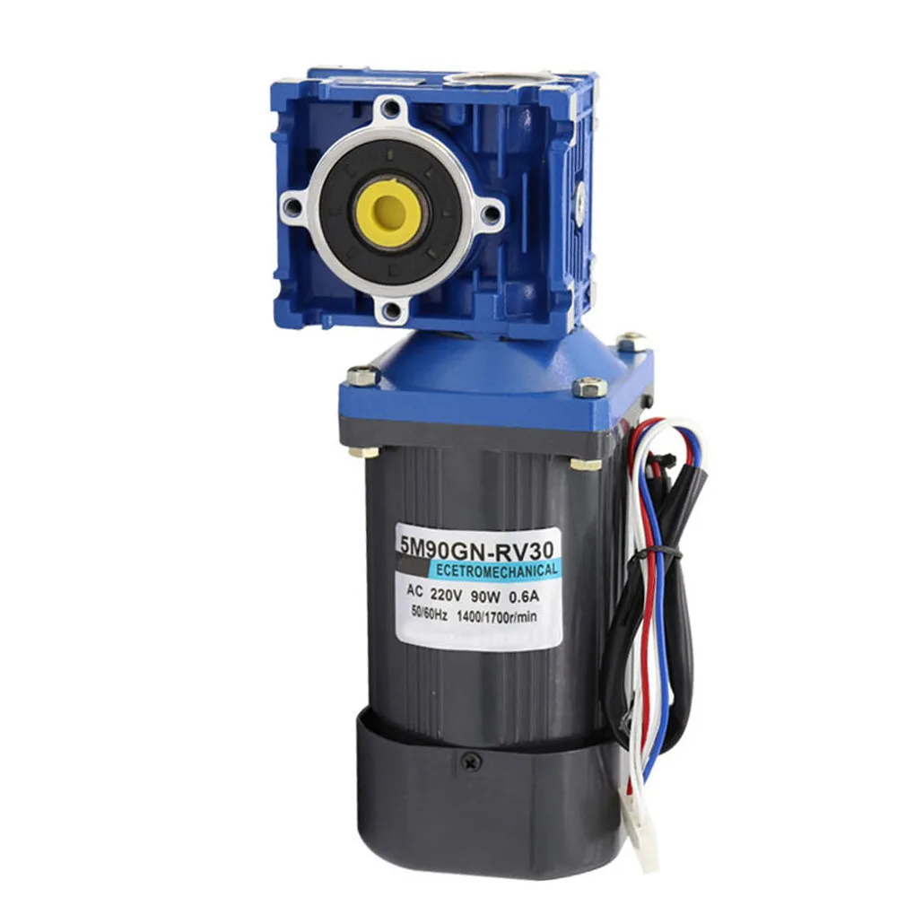 

BringSmart 5M90GN-RV30 90w Ac Gear Motor 220v Single Phase Asynchronous Motor Adjust Speed High Torque Low Rpm Worm Gear Motor