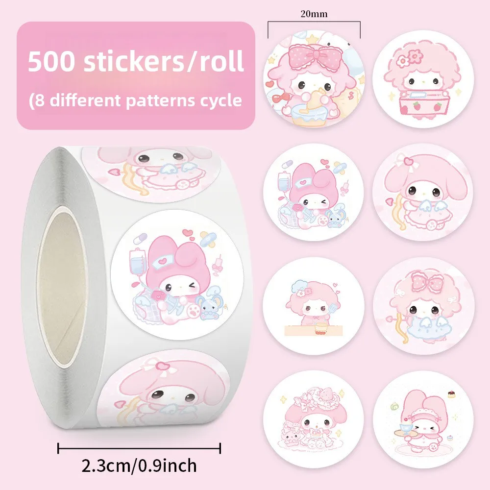 

2025 хит продаж, рулонная наклейка Sanrio для журналов для девочек, материалы для наклеек, наклейки с печатью, декоративная лента, праздничный подарок