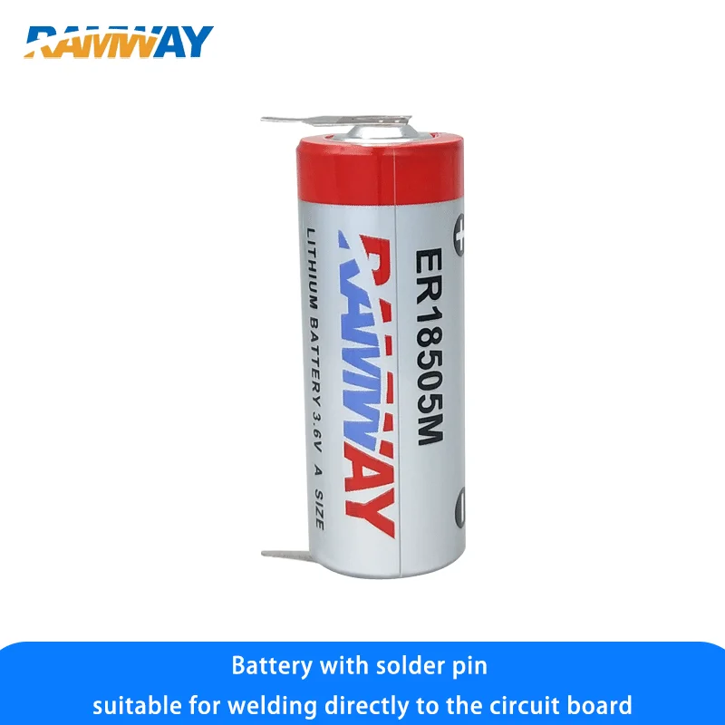 

RAMWAY ER18505M A with Welding Foot 3.6V Disposable Lithium Battery with Plug-in Card Type Sanchuan Water Meter Gas Flow Meter