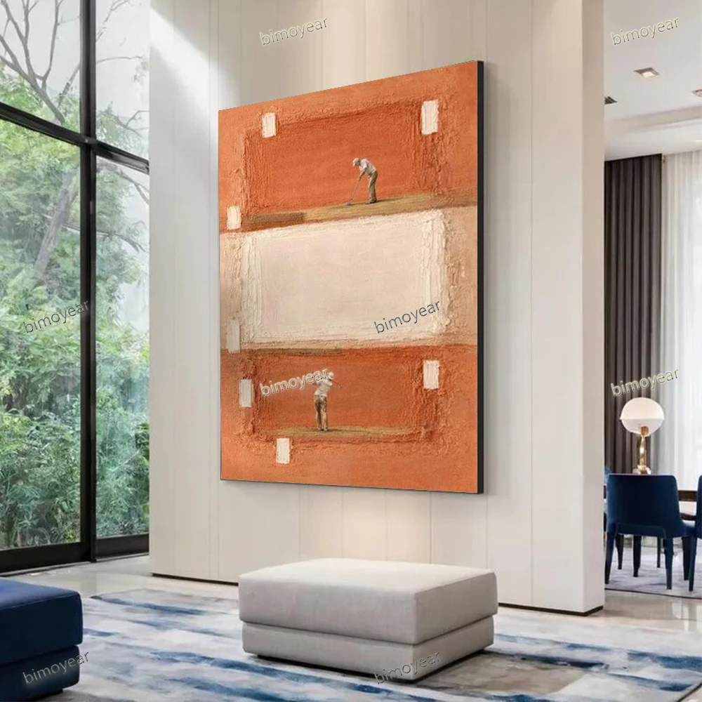 100% Handmade Modern Abstract Oil Painting on Canvas Sports Event Wall Art Picture Decor Home Living Room Thick layer Image Gift