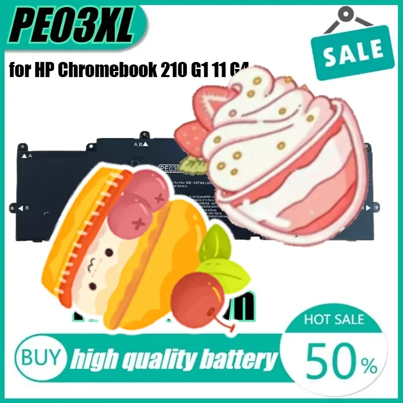 

11.4V 37Wh PE03XL Laptop Battery for HP Chromebook 210 G1 11 G4 HSTNN-PB6J HSTNN-LB6M