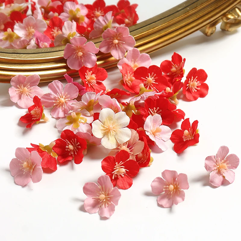 50 pçs 2.5cm mini margarida flores artificiais de seda cabeças de flores falsas para casa decoração de casamento diy noiva grinalda decoração acessórios