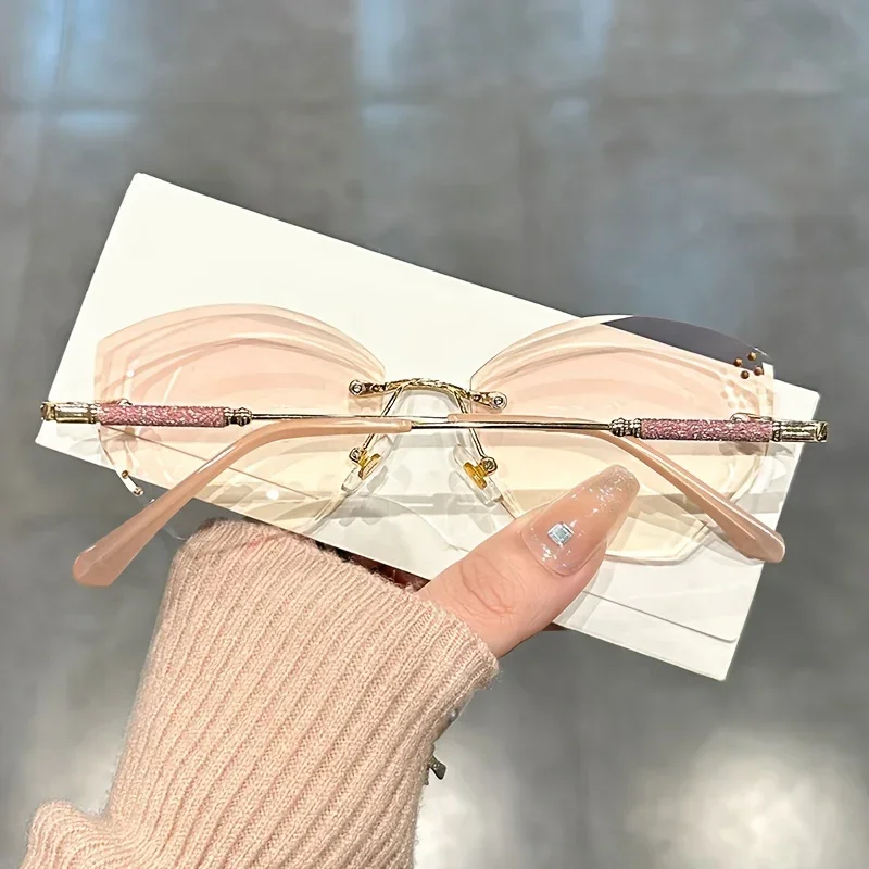 فراشة الوردي التدرج طويل النظر نظارات القط العين فرملس الماس نظارات القراءة بريق حجر الراين القراء للنساء