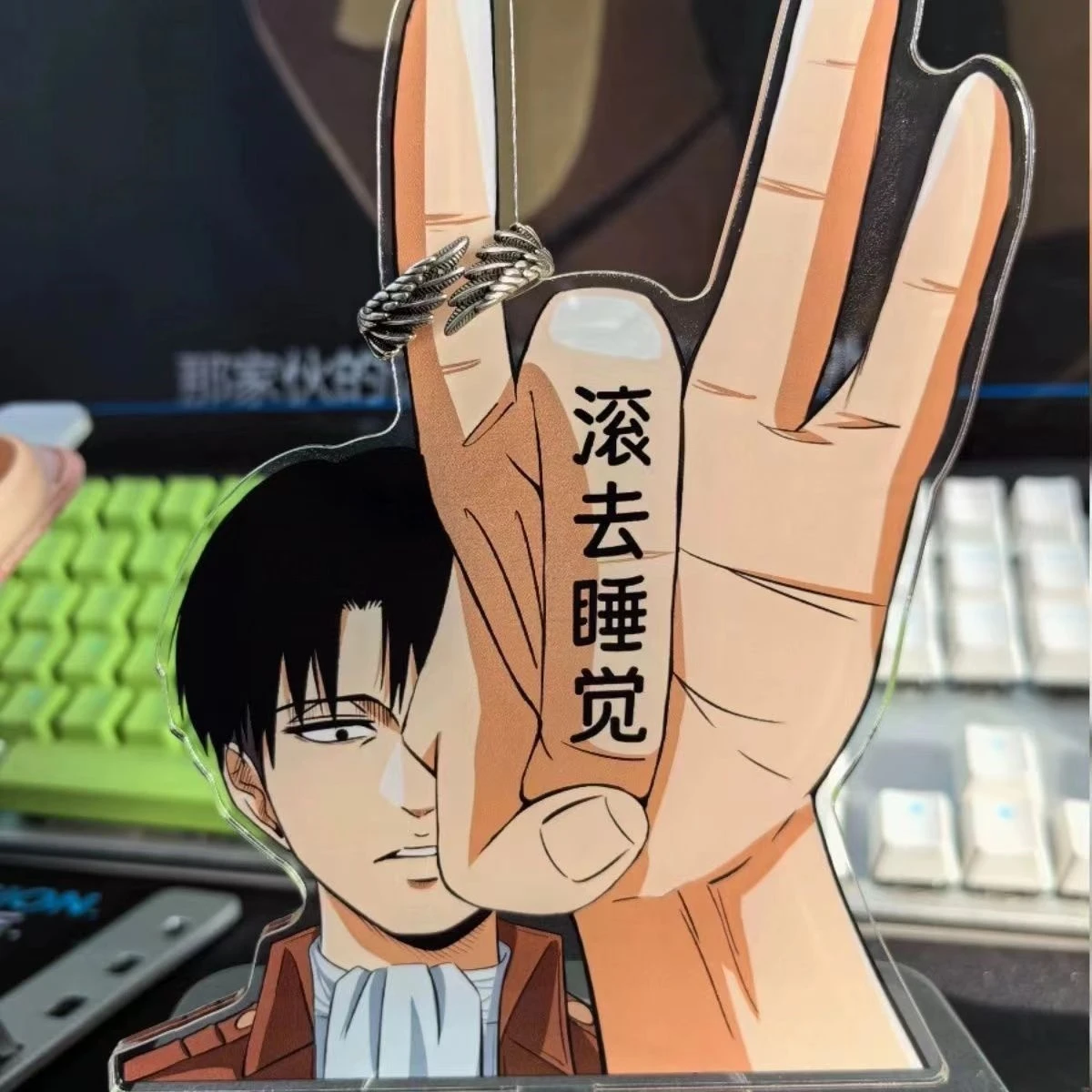 Anime Shingeki No Kyojin/Attack on Titan Levi Ackerman Cosplay Go To Sleep  Your Table Top Standing Sign  Ambitus Acrylic