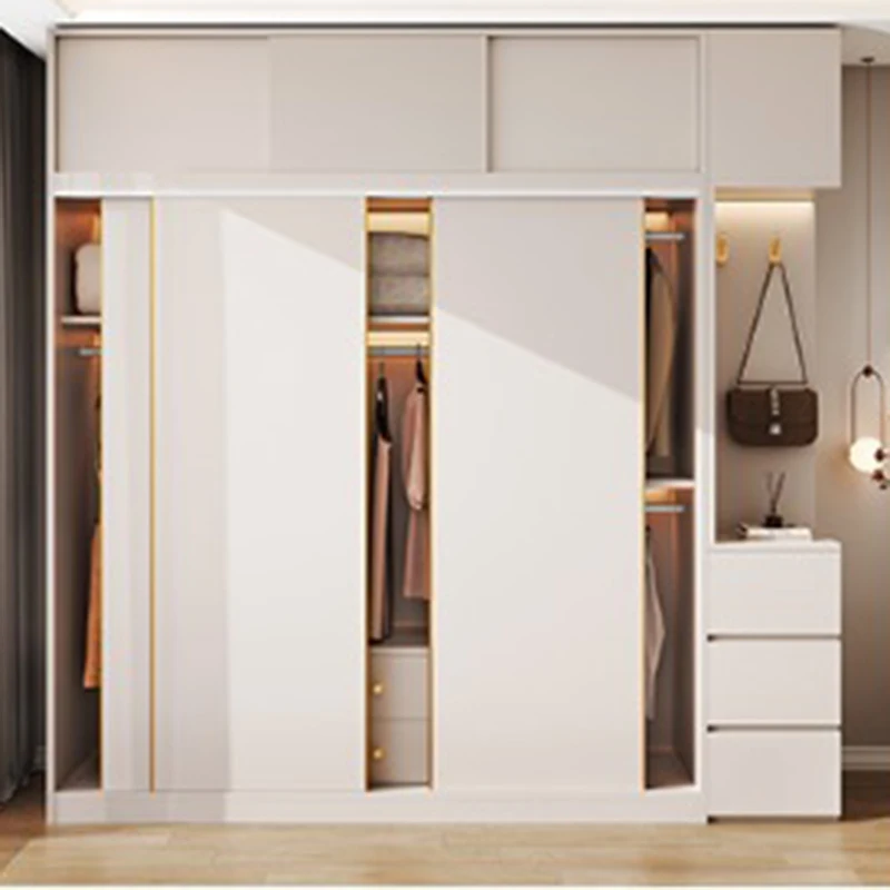 

+--Белый дизайн шкафа Роскошный кремовый декор комнаты с облаком Профессиональный винтажный универсальный шкаф Экономия места Guarda Roupa Home Design