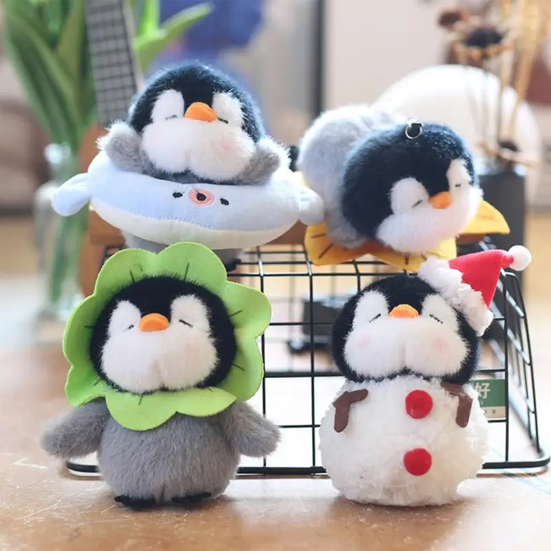 Plush Penguin Pendant Keychain Plush Penguin Doll Keychain Pendant Exquisite Detail Design Plush Stuffed Keychain For Bags