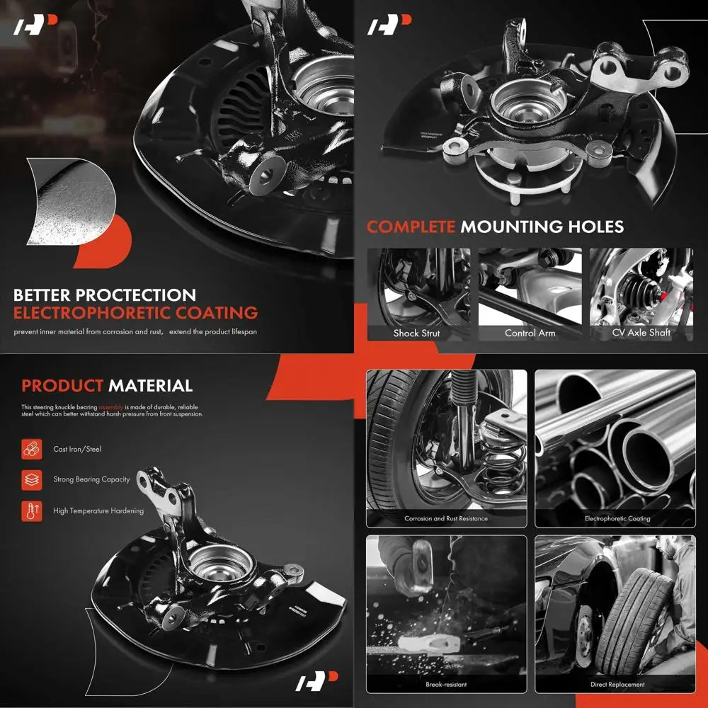 

Передний левый поворотный кулак и ступица подшипника колеса премиум-класса в сборе, совместимый с Toyota Sienna 2011-2017, только FWD, водитель Sid