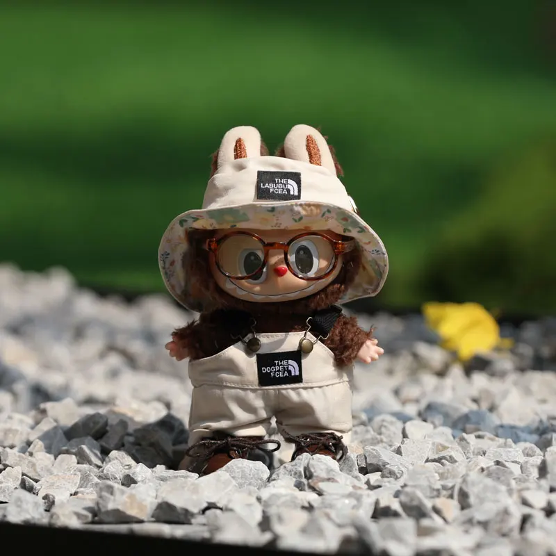 Abito con bretelle per vestiti Labubu da 17 cm, completo di colori, accessori per bambole, design alla moda, adorabile stella dell'orsetto