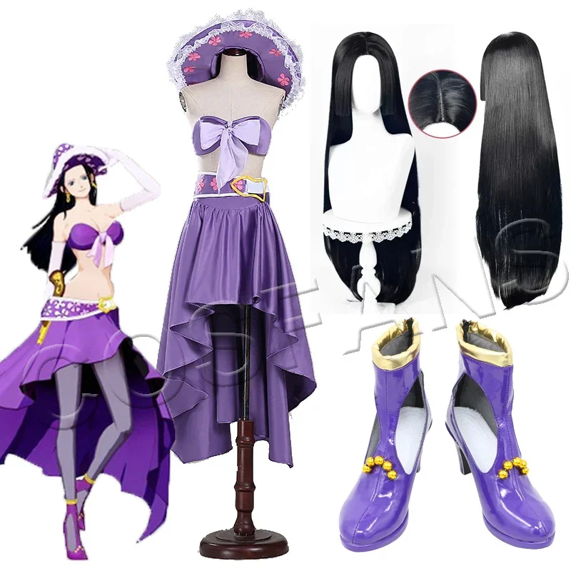 One Piece Robin Cosplay 15 Anniversary Purple Nico Robin Dress Costume Cosplay Custom Made Halloween Christmas Fancy Dress