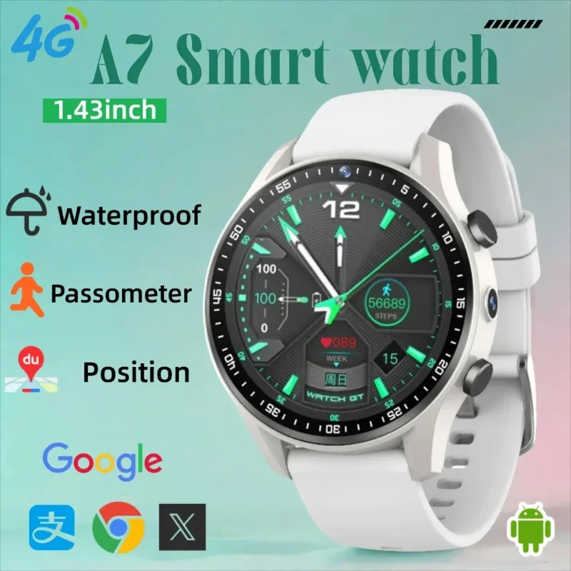 5G Network Android Dual Camera Video Call Smartwatch SIM Card WiFi GPS Waterproof Intelligent AI Play Store Men Global Version