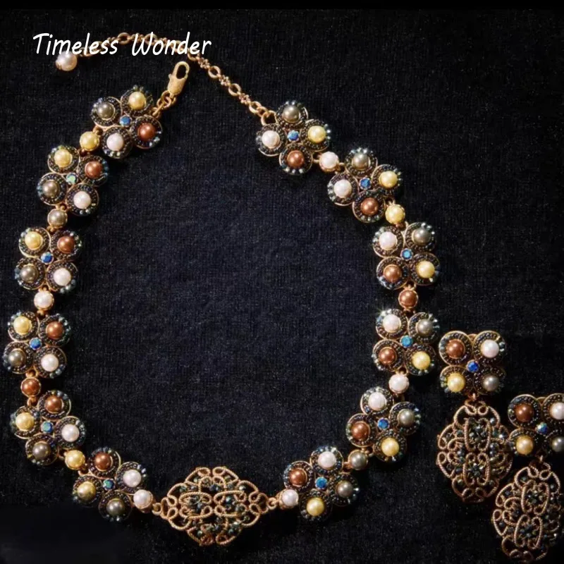 

Вневременное чудесное необычное ожерелье с цирконием и цветочным принтом, серьги-гвоздики, женский дизайнерский комплект ювелирных изделий, топ, роскошный редкий, милый, модный микс 5623