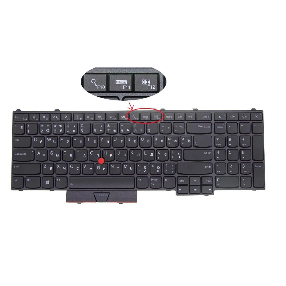 XIN-Russian-US layout Backlit Laptop Keyboard For Lenovo Thinkpad P50 P51 P70 P71 01HW200 01HW282 SN20M15446 With Backlit  Point