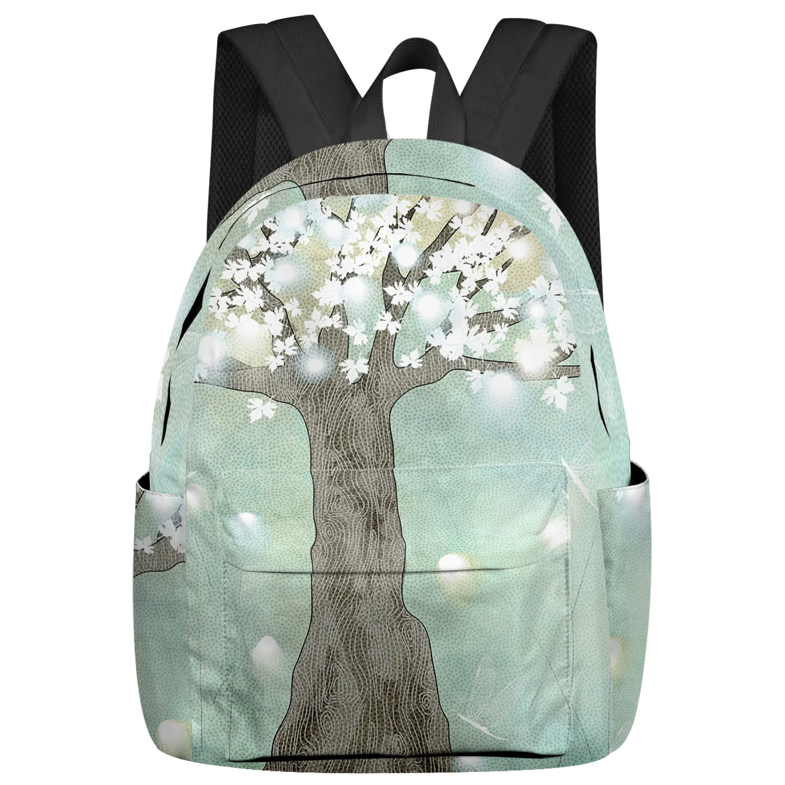 Plant Tree Flower Butterfly Backpack Teenagers Student School Bags Laptop Bag Women's Casual Travel Backpack