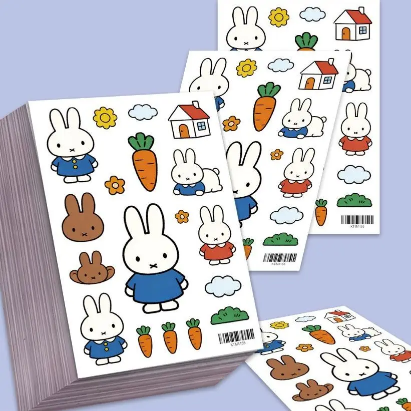 Kawaii Miffy Stickers Cute Cartoon Miffy Stickers Featuring Cute Miffy Patterns for DIY Stickers on Notebooks and Mobile Phones