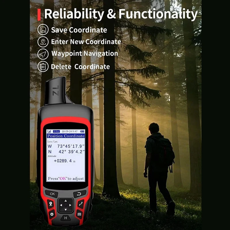 نظام تحديد المواقع المحمول A6 للمشي لمسافات طويلة، متعدد GNSS يدعم ملاح GPS القوي، ملاح GPS محمول للتخييم والصيد-A14G