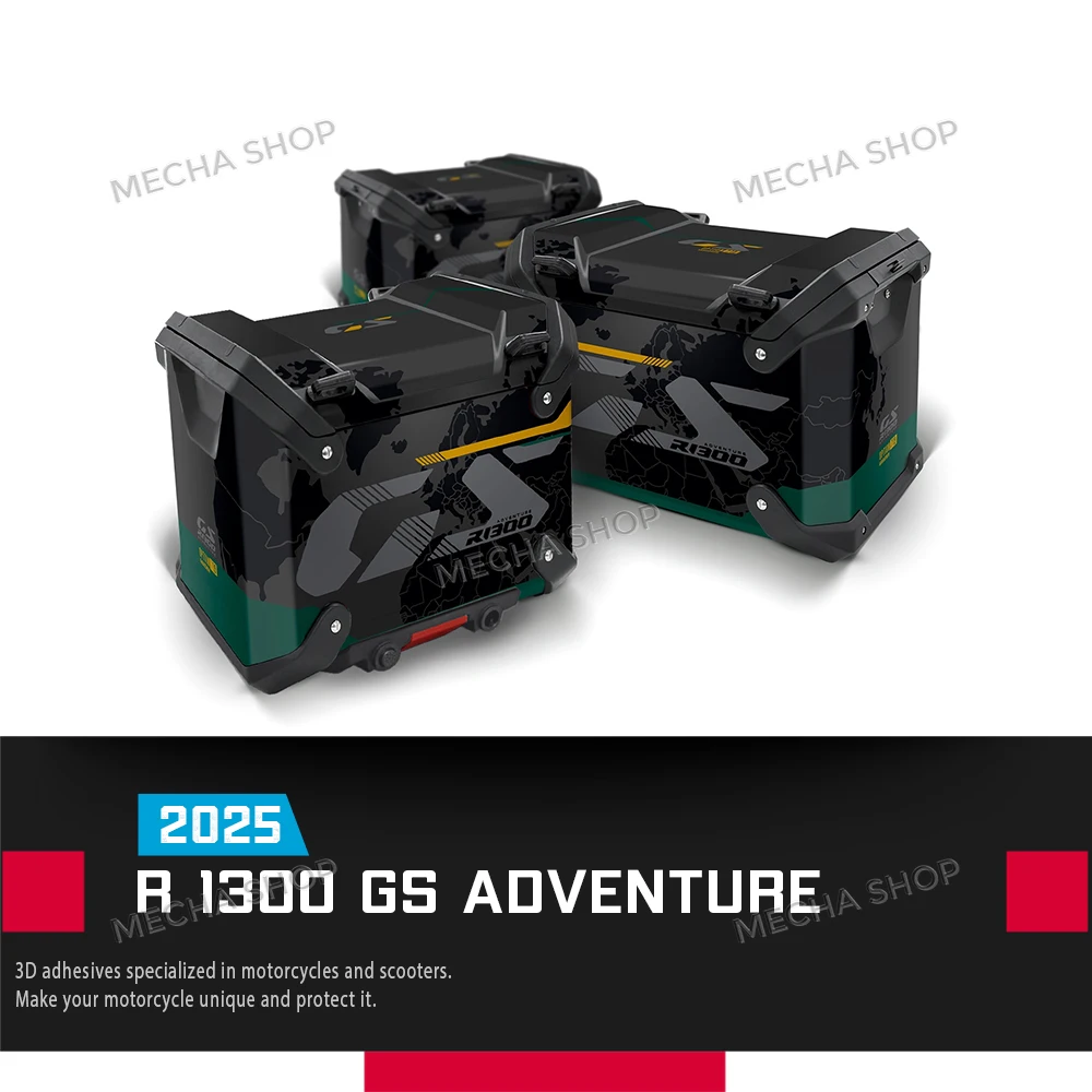 Motorcycle Suitcase Stickers Trunk Middle/Side Stickers Protection Decal For R 1300 GS Adventure Racing Red Triple Black 2025