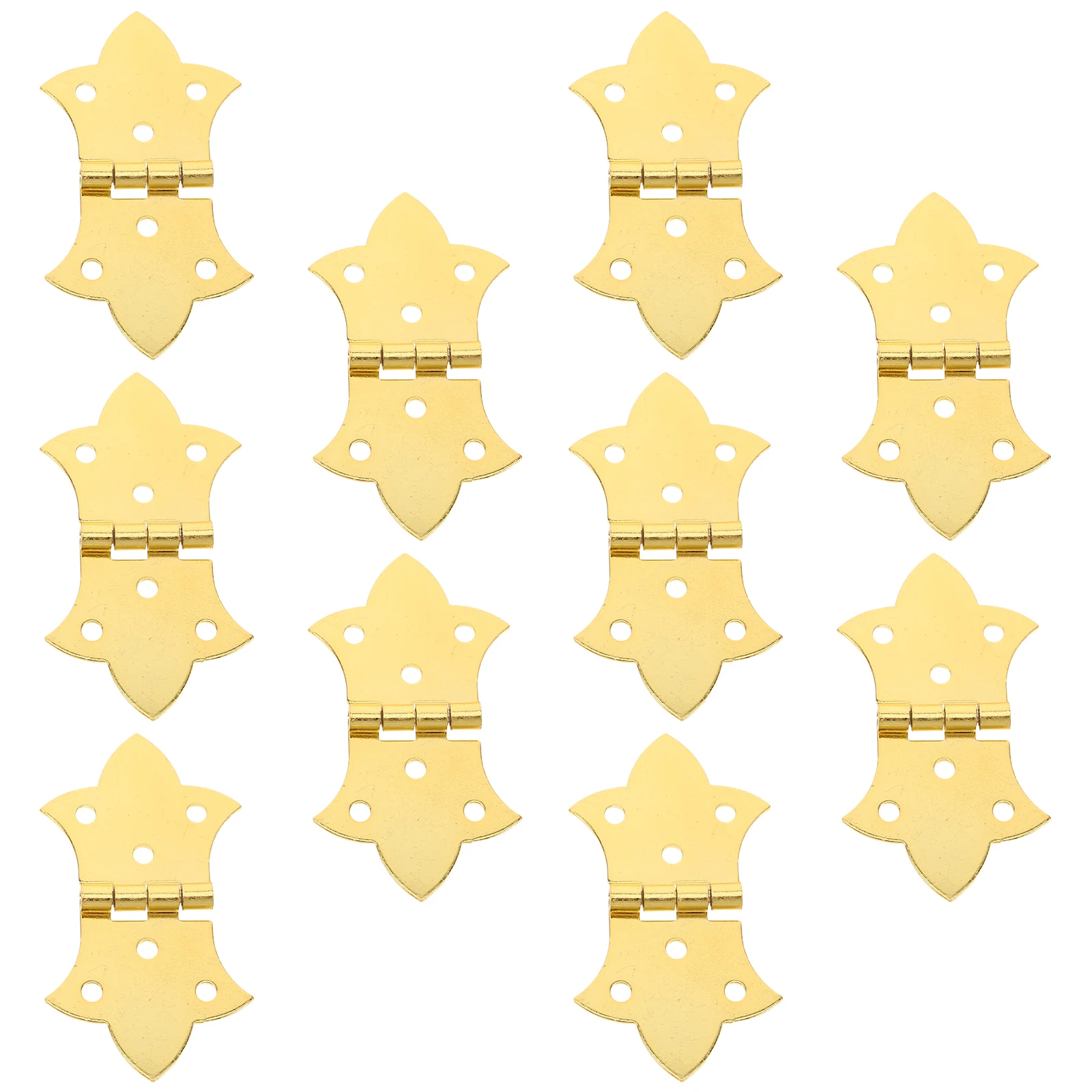 

10pcs Cabinet Hinges Small Decorative Finish for Boxes Jewelry Furniture Wood Projects Hardware