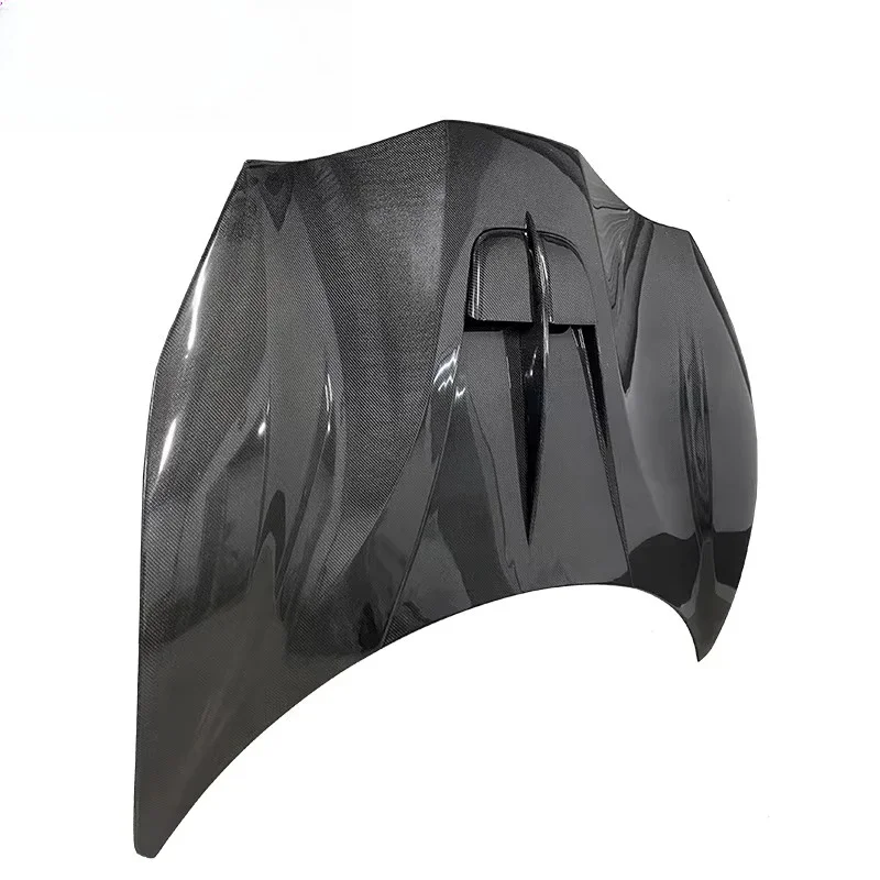 For 488 M Style Carbon Fiber Front Hood Front Bonnet Clear Coated 3