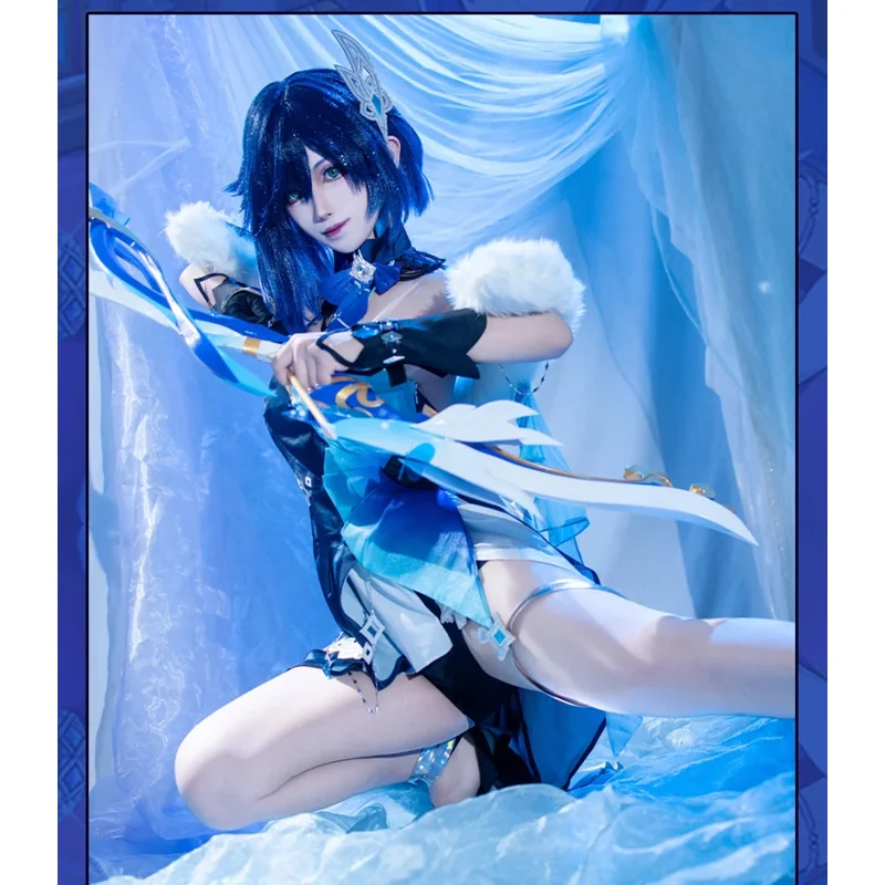 

Game Genshin Impact Yelan Cosplay Costume Uniform Halloween Carnival Party Christmas Play Role Clothes Clothing