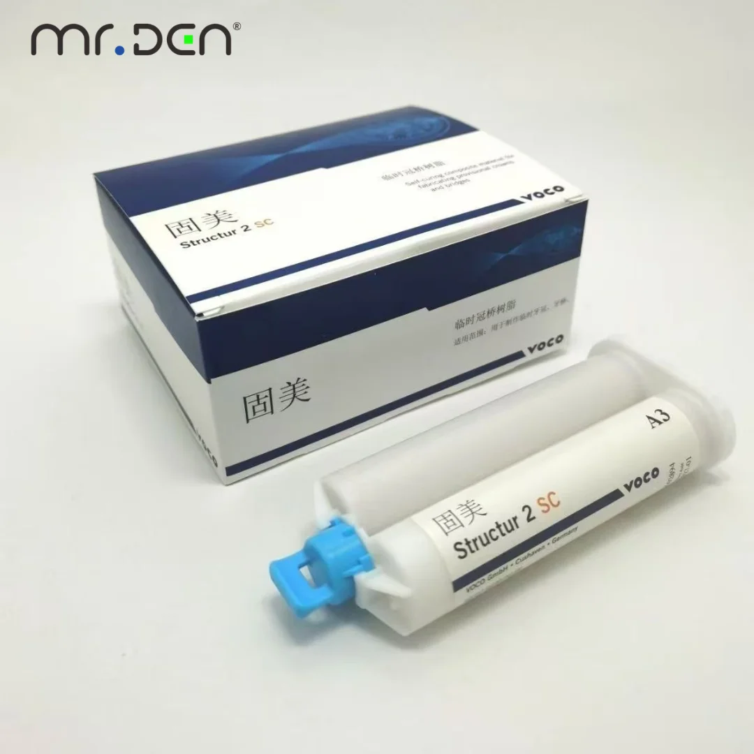VOCO Structur 2 SC Self Curing Dental Resin Temporary Material - Auto Mix Cartridge for Crown Bridge Inlays Onlays Lab Supplies