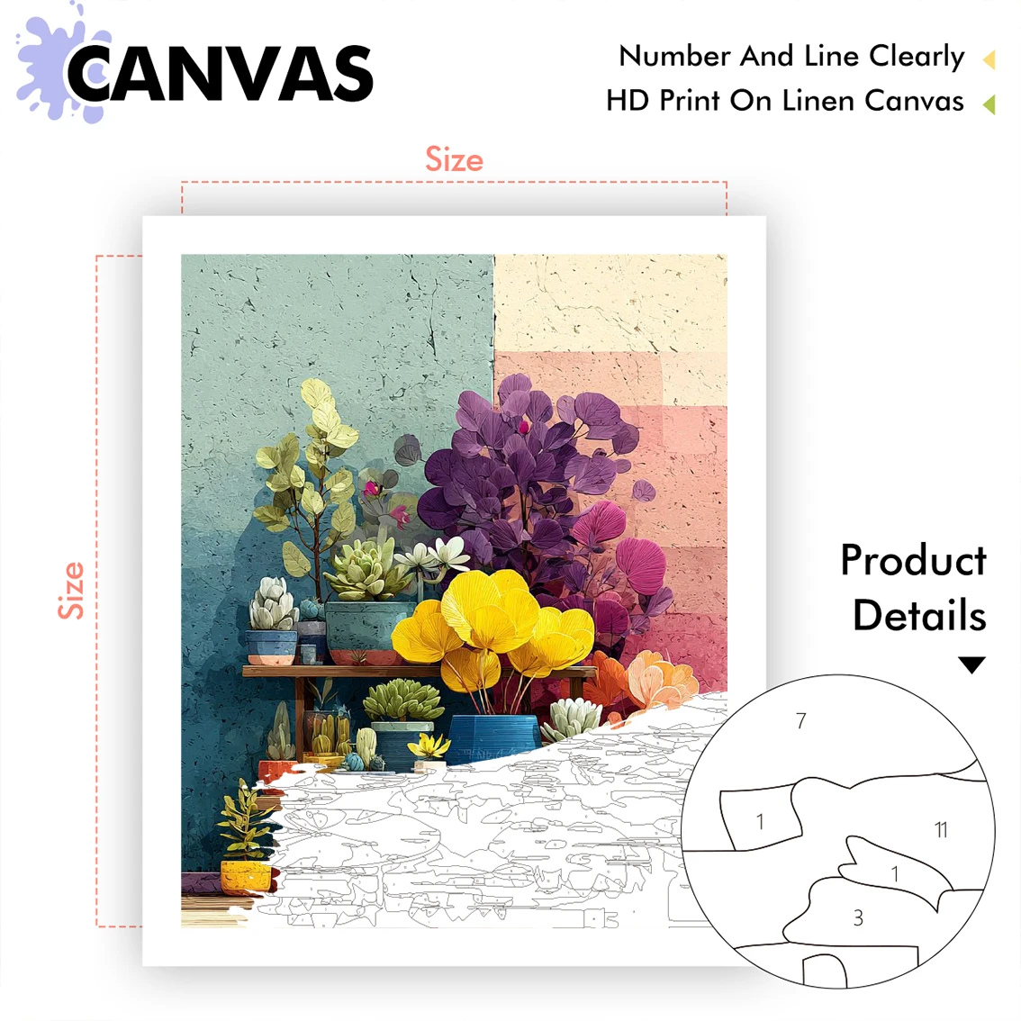 CHENISTORY Painting By Numbers Kill Time Adults Crafts Acrylic Oil Flowers Art Posters For Wall Gift Coloring By Numbers Drawing