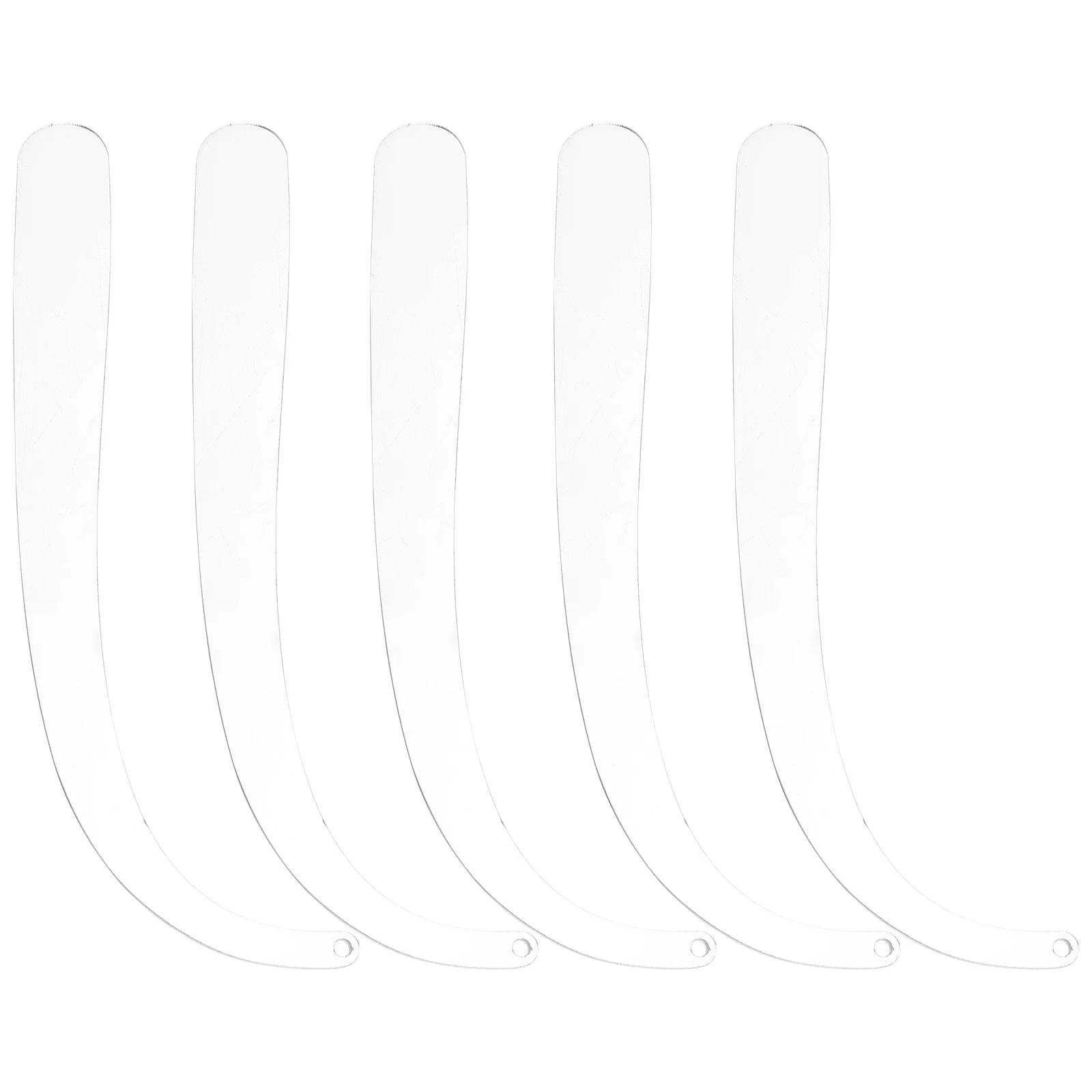 

5pcs Transparent Acrylic Earring Display Strip Bend Shape Try On Rack For Ear Studs Jewelry Storage Stand Display Tool