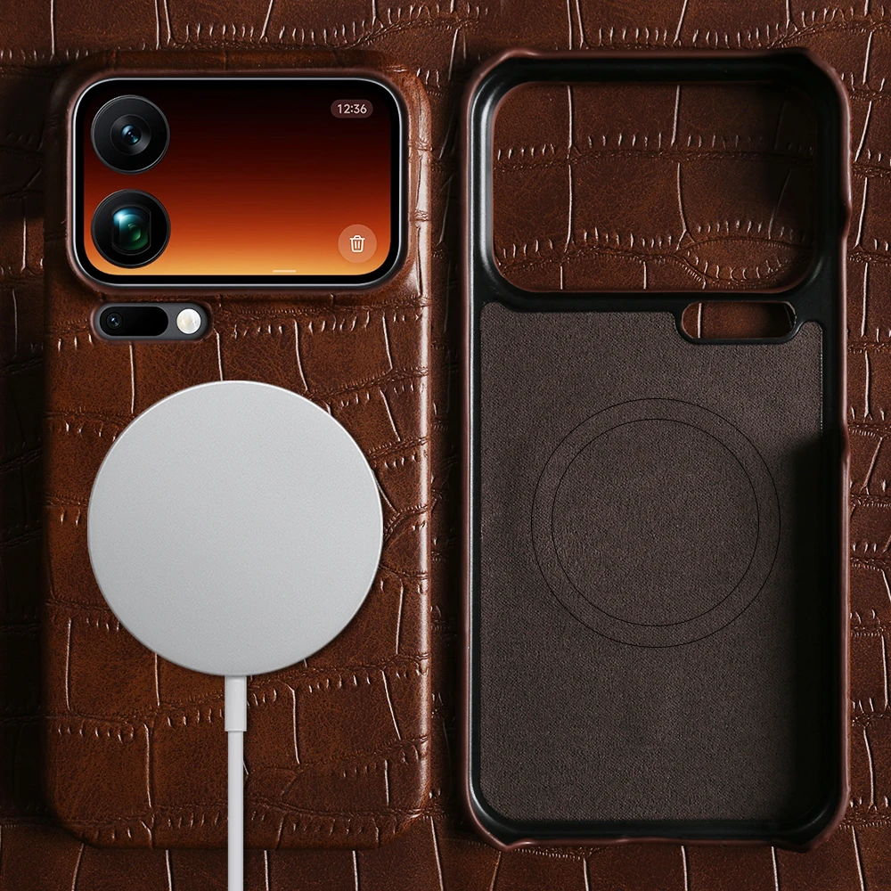 Magnetic Leather Back Cover Case For Xiaomi 17T 17 Pro Max 15 Ultra 13T 15S 14T 15T Pro 12S 13 12 11 Lite For Magsafe Phone Case