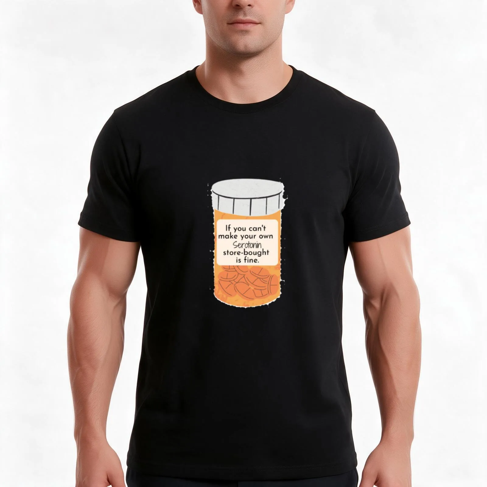 If you can't make your own Serotonin store-bought is fine T-Shirt, Summer Casual Cotton Tee, Oversized Streetwear Tops