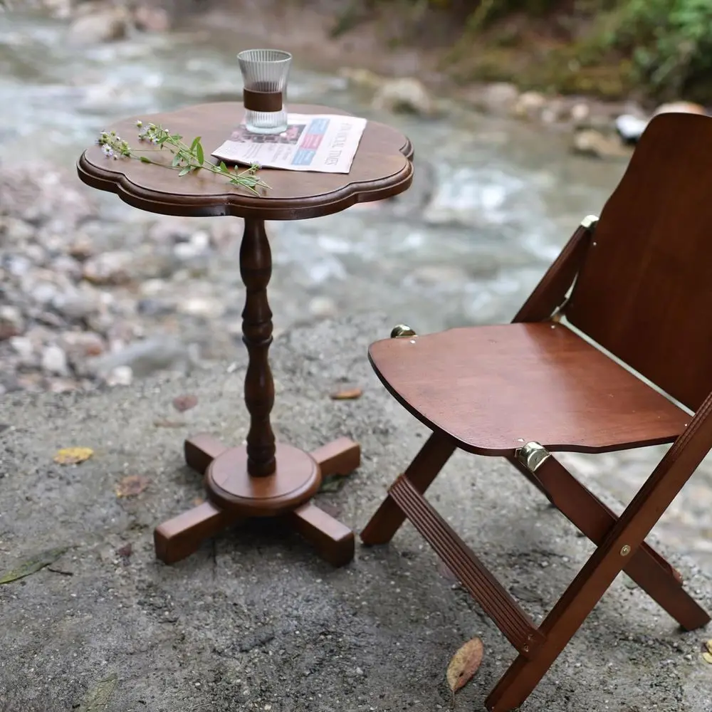 

Versatile Wooden Petal Table for Cafe, Dining, and Side Use (19.5)