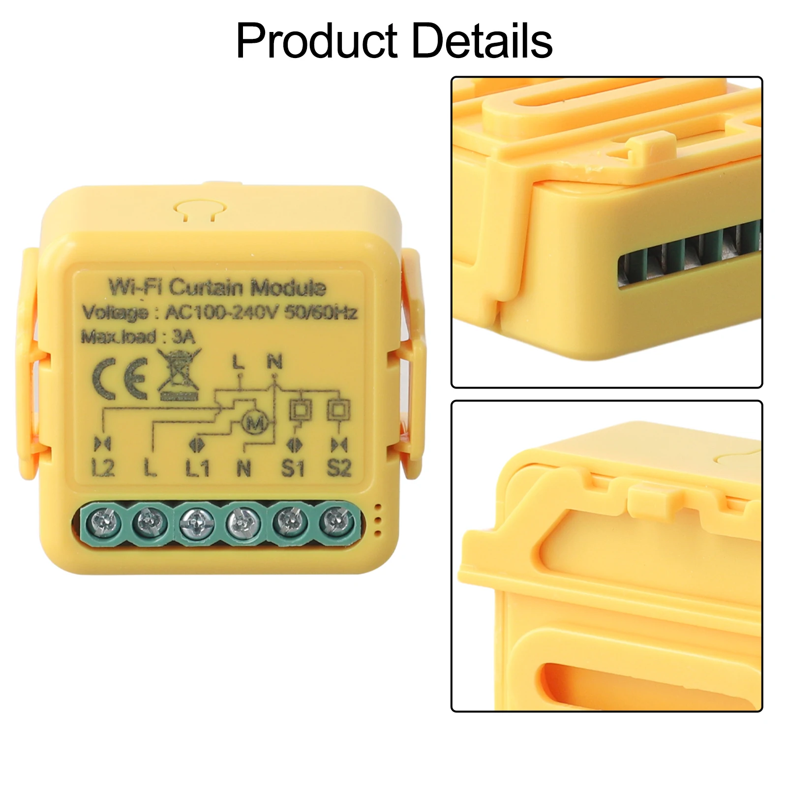 Home Automation Switch Electric Curtain Switch Customizable Timer Schedule For Rolling Shutters 39.2 * 39.2 * 18mm
