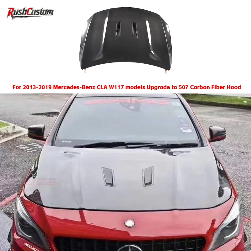 

For 2013-2019 Mercedes-Benz CLA W117 Upgrade to 507 Carbon Fiber Hood High-Quality Body Kit