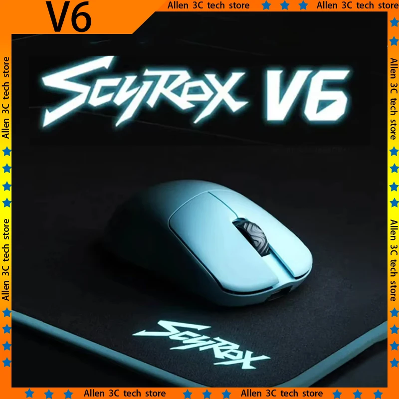 Original Scyrox V6 Wireless Mouse 2Mode 2.4G 3950Sensor 8KHz Nordic52840 Lightweight Laptop Esports Gamer PC Gaming Mouse Gifts