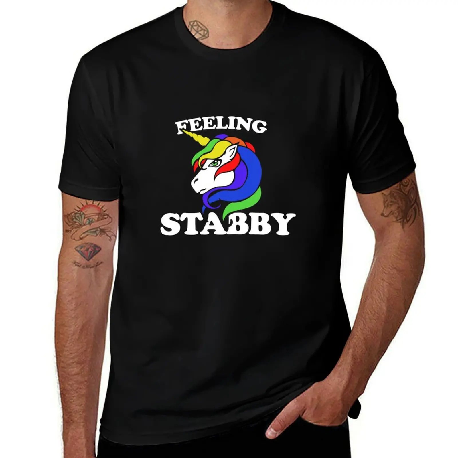 

Feeling Stabby T-Shirt plus size tops custom shirt designer shirts essential t shirt mens graphic t-shirts pack
