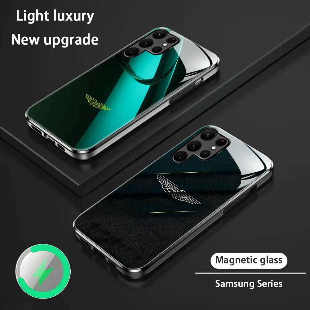 Phone Case For Samsung S26 S25 S24 S23 S22 Formula S21 S20 Plus Ultra Glass A-AstonES Magnetic Case M-MarTinES