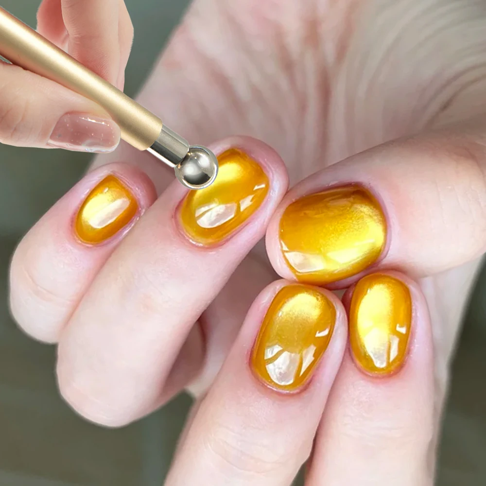 

3D New Autumn Glass Bead Cat Eye Nail Magnetic Wand Strong Double Head Nail Magnetic Stick Matching Magnet Ball DIY ManicureTool