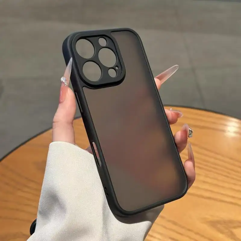 Robuste Stoßfeste Schutzhülle für iPhone 13 Pro 11 12 13 14 15 16 Plus 17 Pro Max Air Hybrid Matt Transparente Hartschale