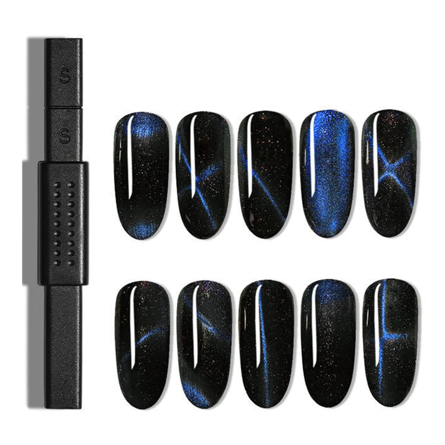 Luxurious, Exquisite, and High-Quality 15-Piece Premium Grade Cat Eye Nail Art Tools Set - Beautiful Cat Eye Nails Accessories -