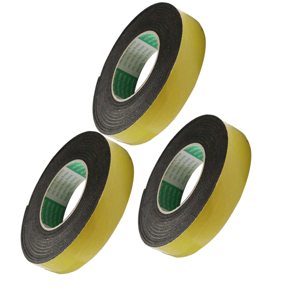 3pcs 3Mm Single Sided Eva Sponge Tape Adhesive Glue Strip Weatherproof Seal Foam Tape For Door Trunk 10M Long