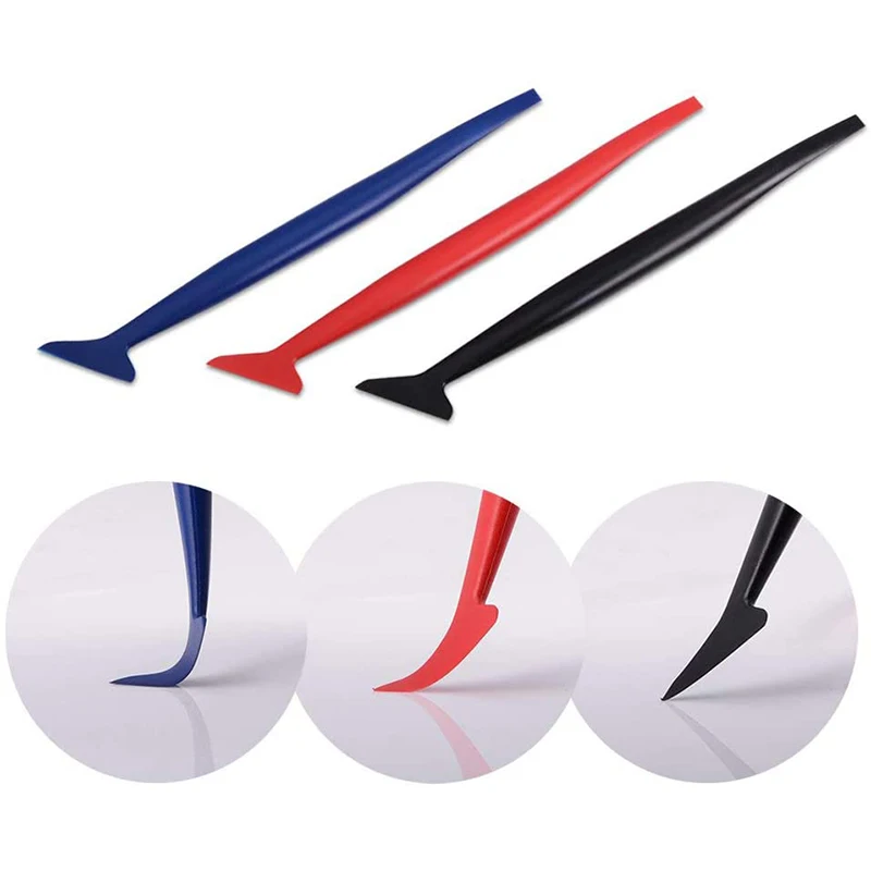 1/3pcs Professional Car Film Squeegee Car Stickers Installing Gasket Scraper Anti-Scratch Micro Squeegee Curves Slot Tint Tool