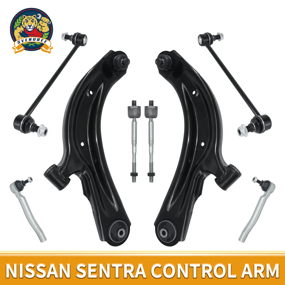 

Svenubee 8pcs Front Lower Control Arm Sway Bar Link Outer Inner Tie Rod for NISSAN SENTRA NV200 CHEVROLET CITY EXPRESS 2013-2019