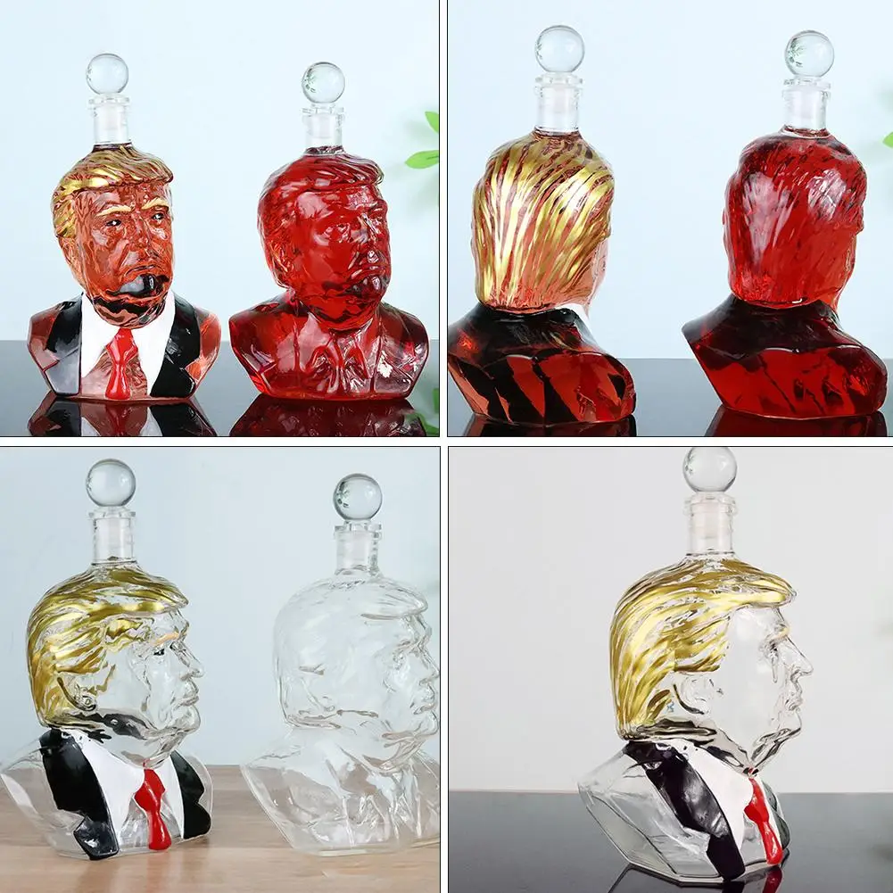 

Забавный стеклянный графин для бутылок виски для вина, виски, украшение для домашнего бара, креативные подарки на день рождения для мужчин V3J7