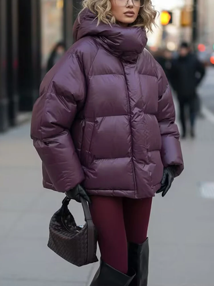 Europäischer und amerikanischer Stil 2025, Winter, neue Damenbekleidung, Modetrend, vielseitiger, abnehmbarer Baumwollmantel mit Kapuze