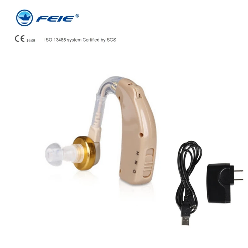 

C-108 USB Rechargeable Hearing Aid BTE Sound Amplifier Adjustable Hearing Aids for Elderly Hearing Loss Patient Al