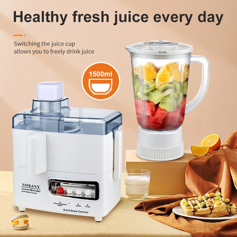 4-in-1 Multi-Purpose Electric Juicer Soybean Grinder Portable with High Juice Yield and Easy To Clean